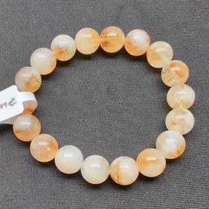 Citrine 10mm Beaded Bracelet